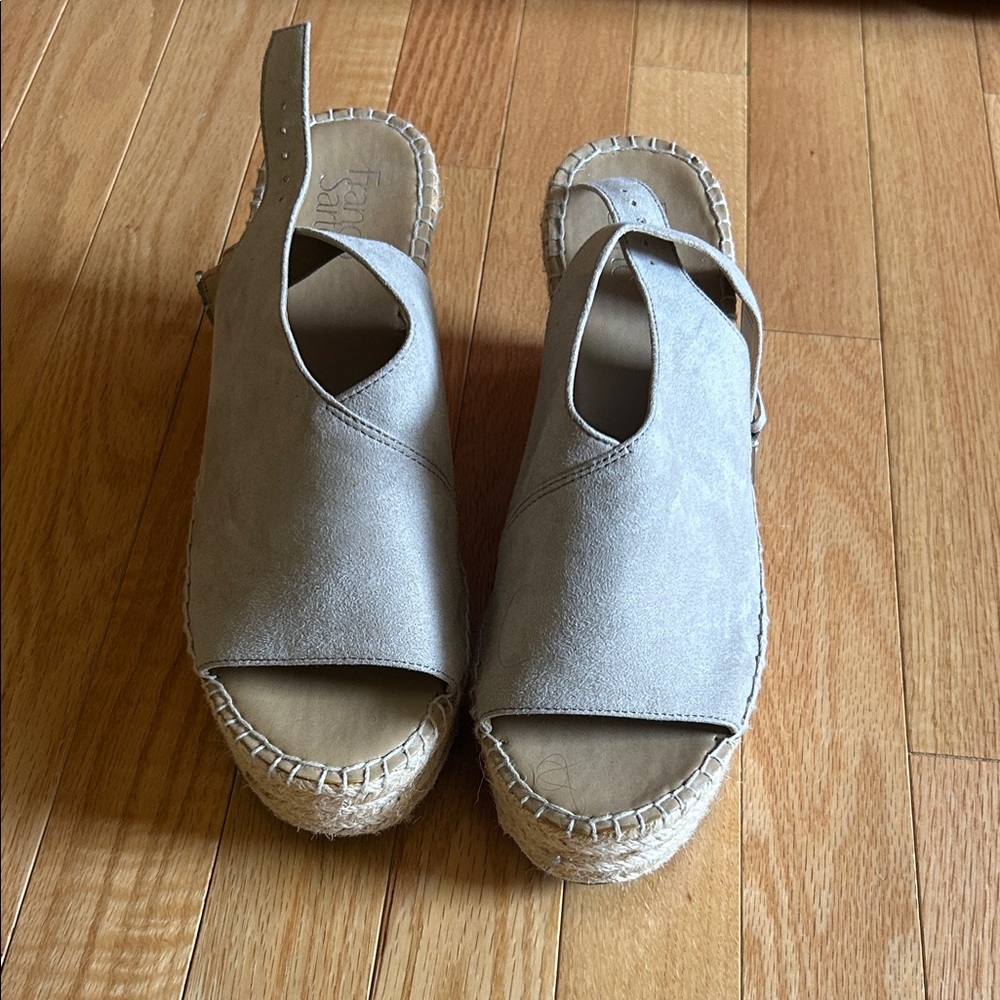 Franco Sarto Light Gray Espadrille Wedges